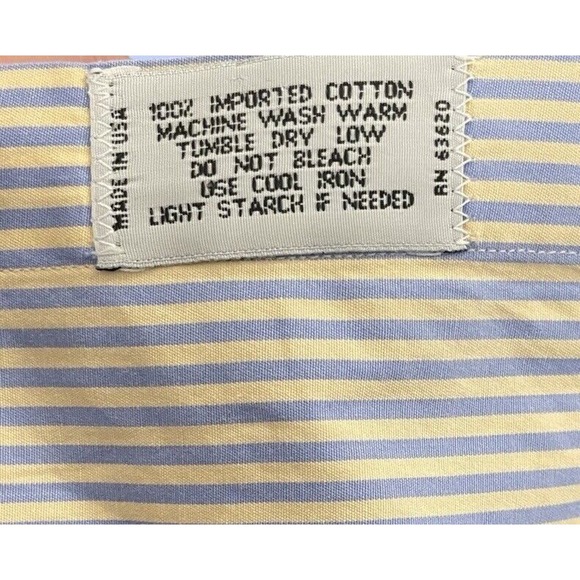Gitman Bros Vintage Striped Button Down Shirt Short Sleeve Made In USA Size 2XL - Picture 4 of 4